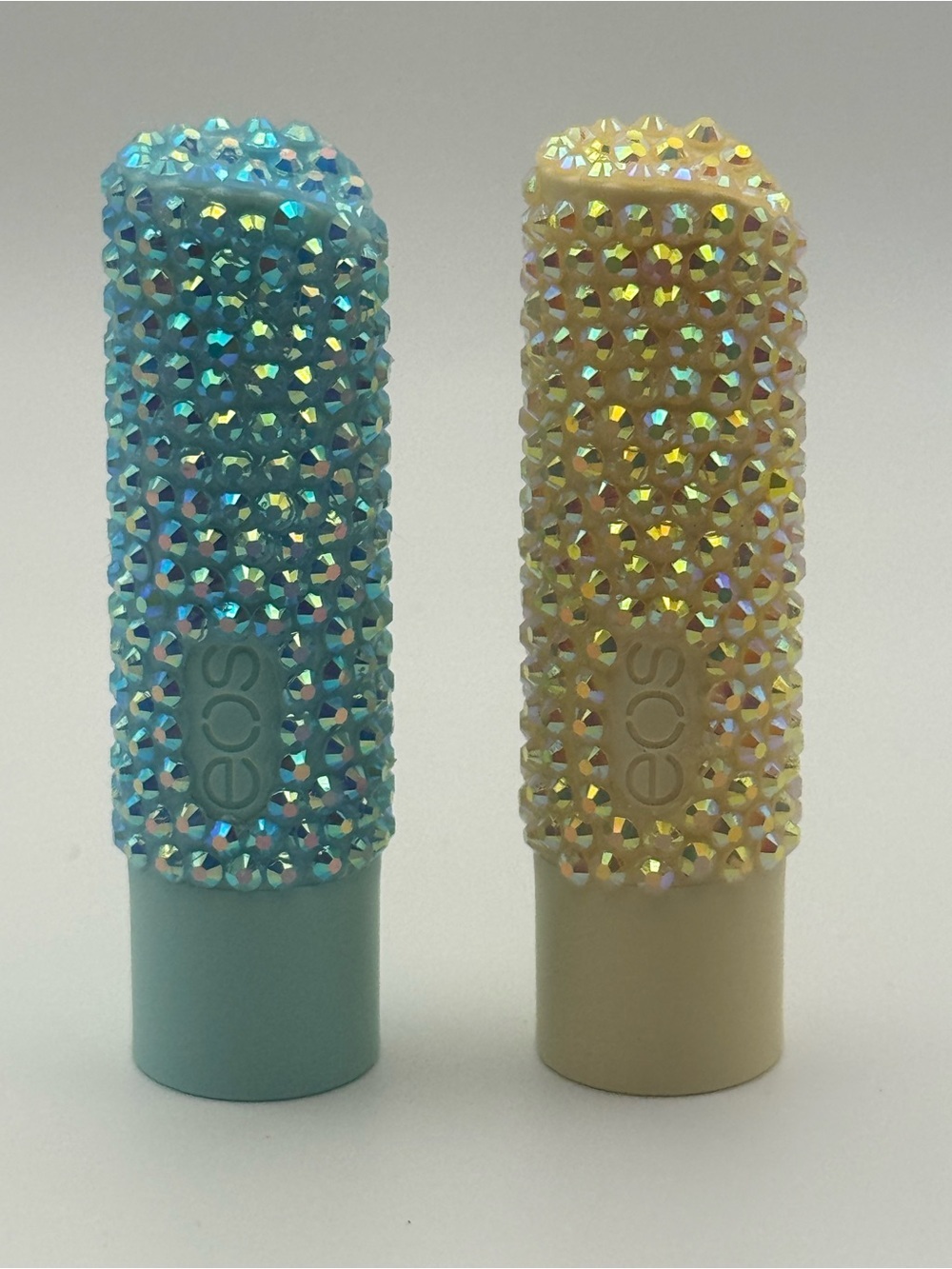 eos Lip Balm Duo in Blue and Cream Crystal Covers